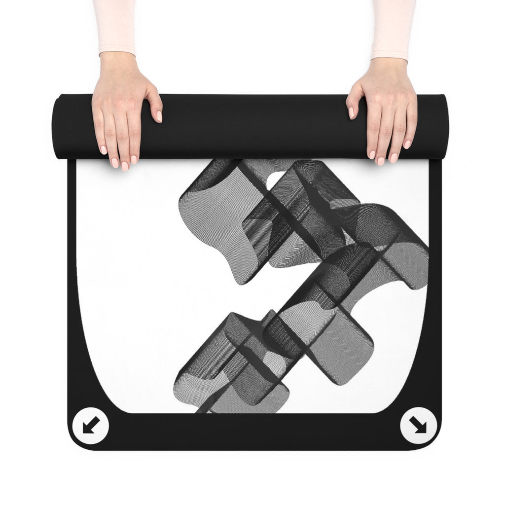 The Bendy Directions Yoga Mat | Black White Geometric