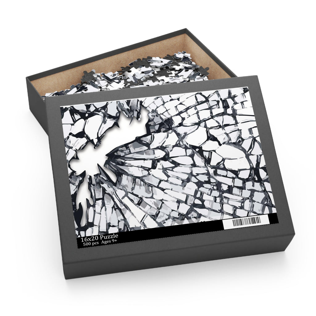 Shattered Glass Puzzle Art | Unique Home Decor, Stress Relief Activity, Gift for Puzzle Lovers, Brain Teaser, Family Fun