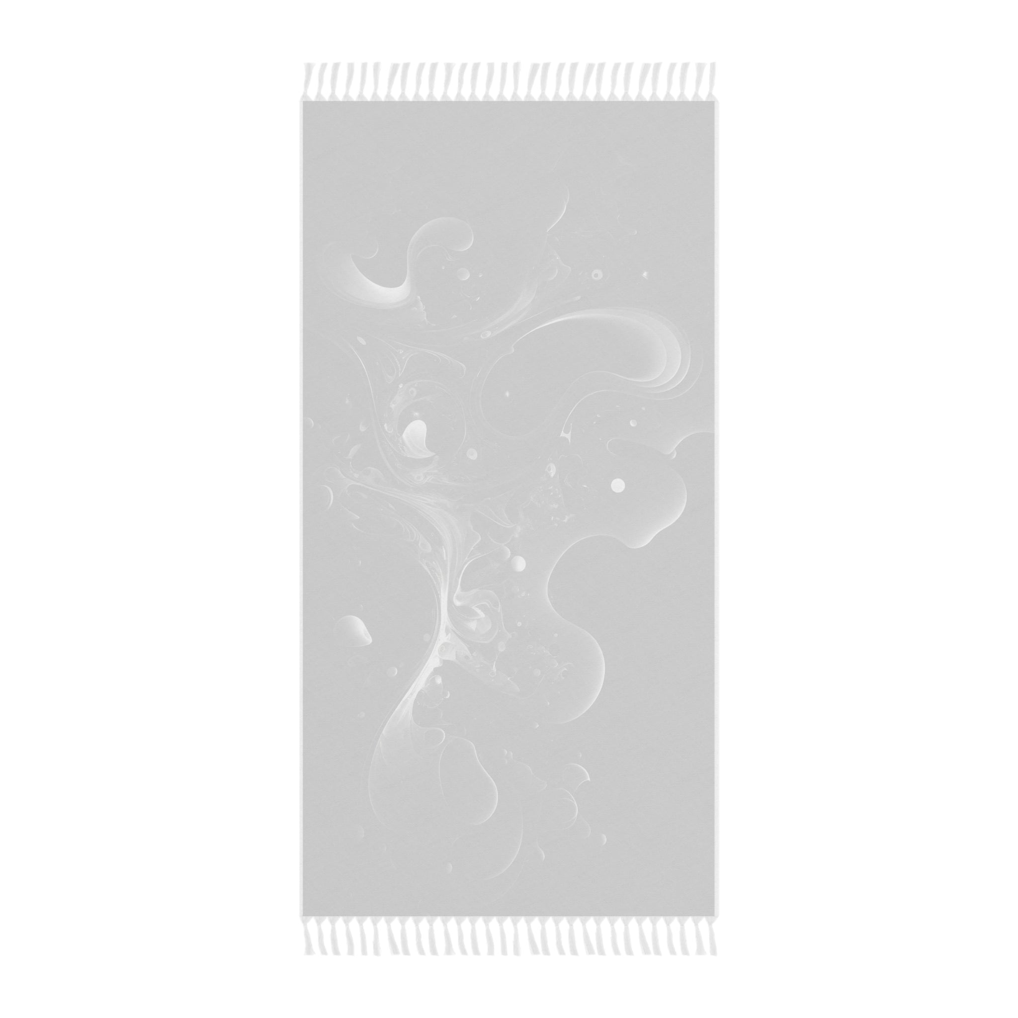 Boho Beach Towel - Abstract Black and White Design