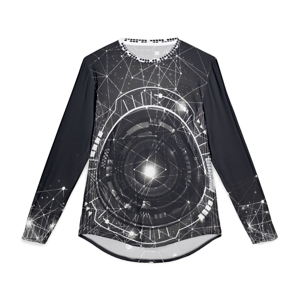 Future Time - Men's UV Protection Long Sleeve Shirt - Futuristic Tech Design