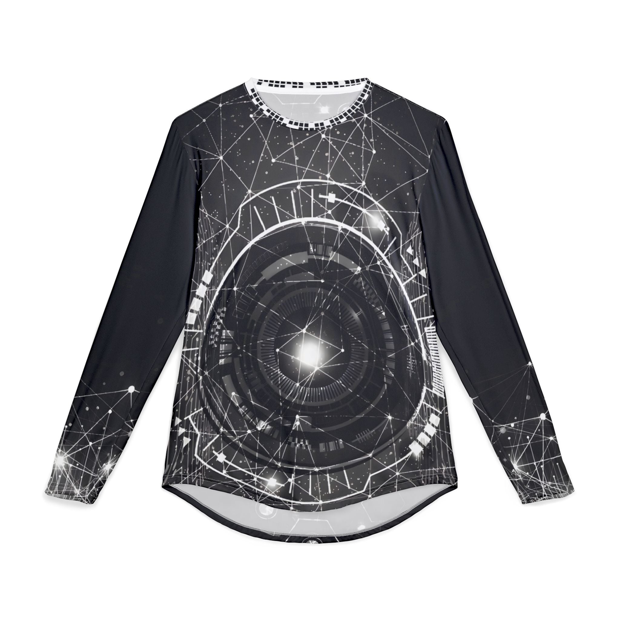 Future Time - Men's UV Protection Long Sleeve Shirt - Futuristic Tech Design