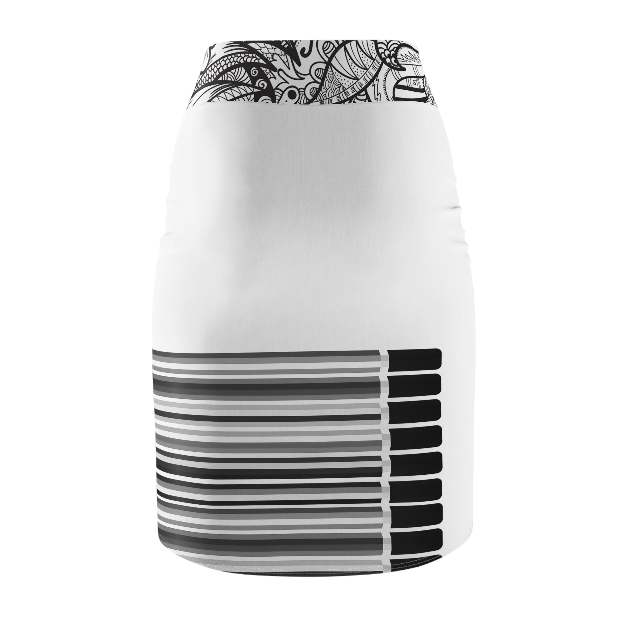 Pencil-Pencil - Pencil Skirt for Creative Professionals - Stylish AOP Design
