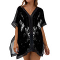 Fractal Flower Splash Summer Poncho