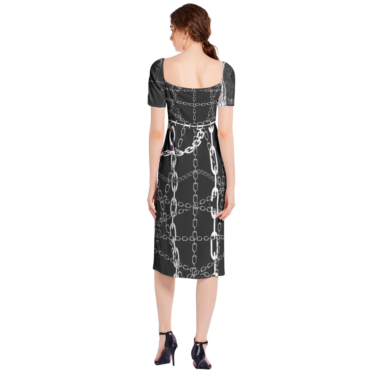 The Tina Arena Split Thigh Midi Bodycon Dress