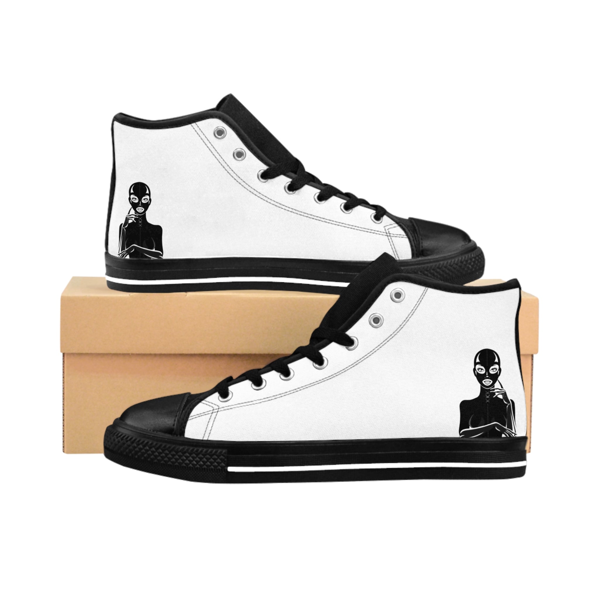 Latex Lady High-Top Sneakers