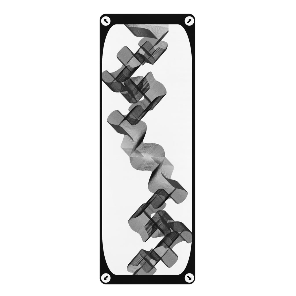 The Bendy Directions Yoga Mat | Black White Geometric