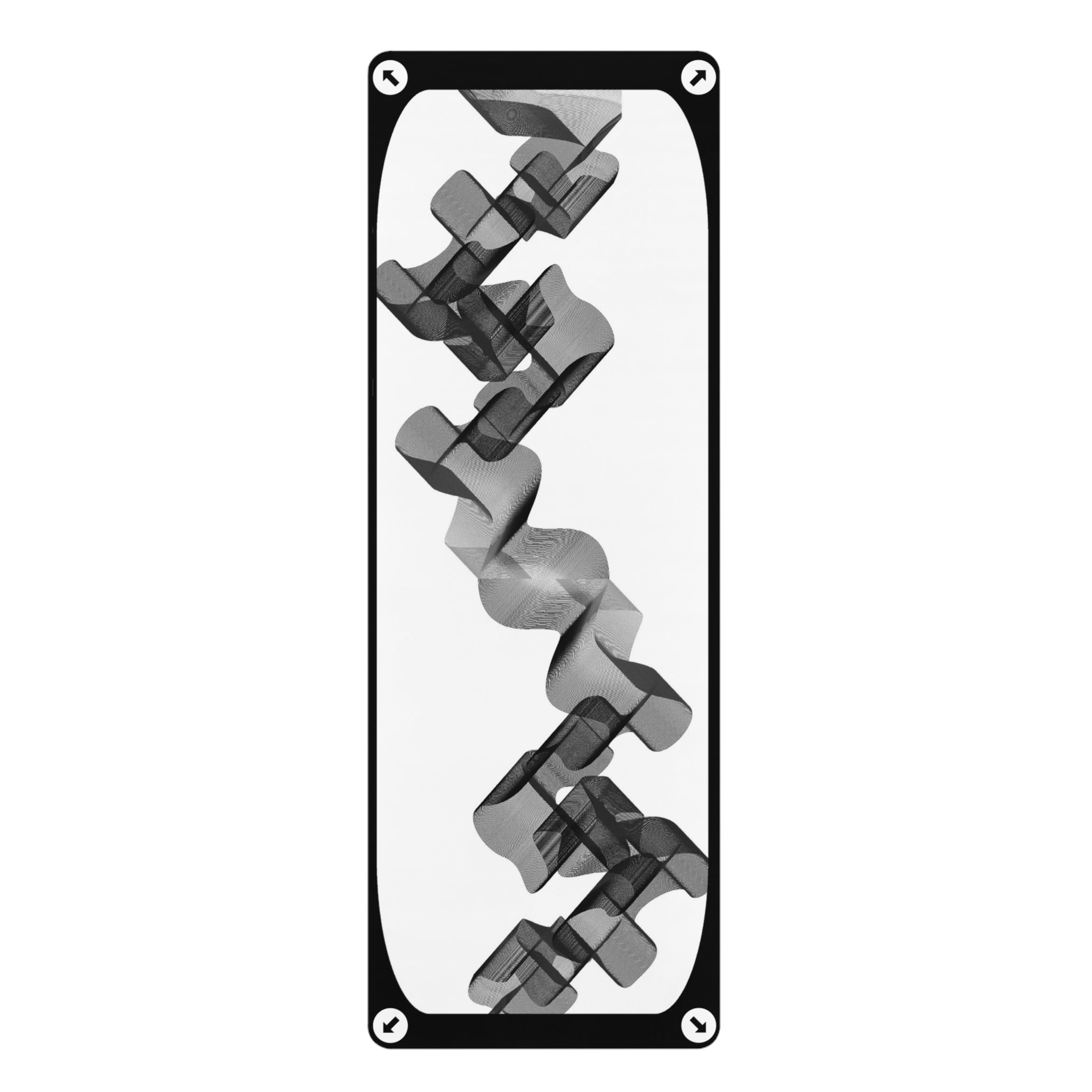The Bendy Directions Yoga Mat | Black White Geometric
