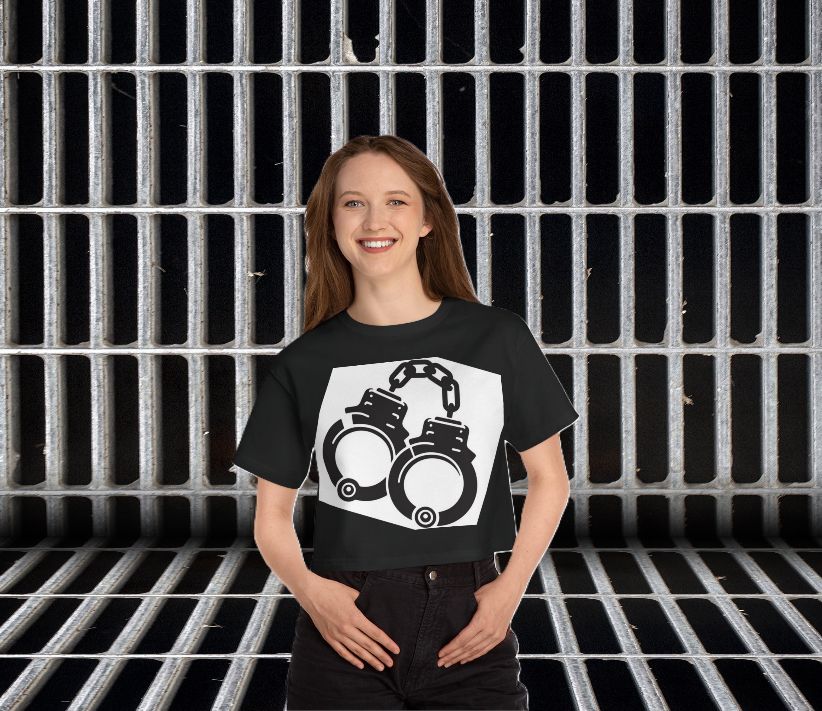 Cuffs Crop T-shirt