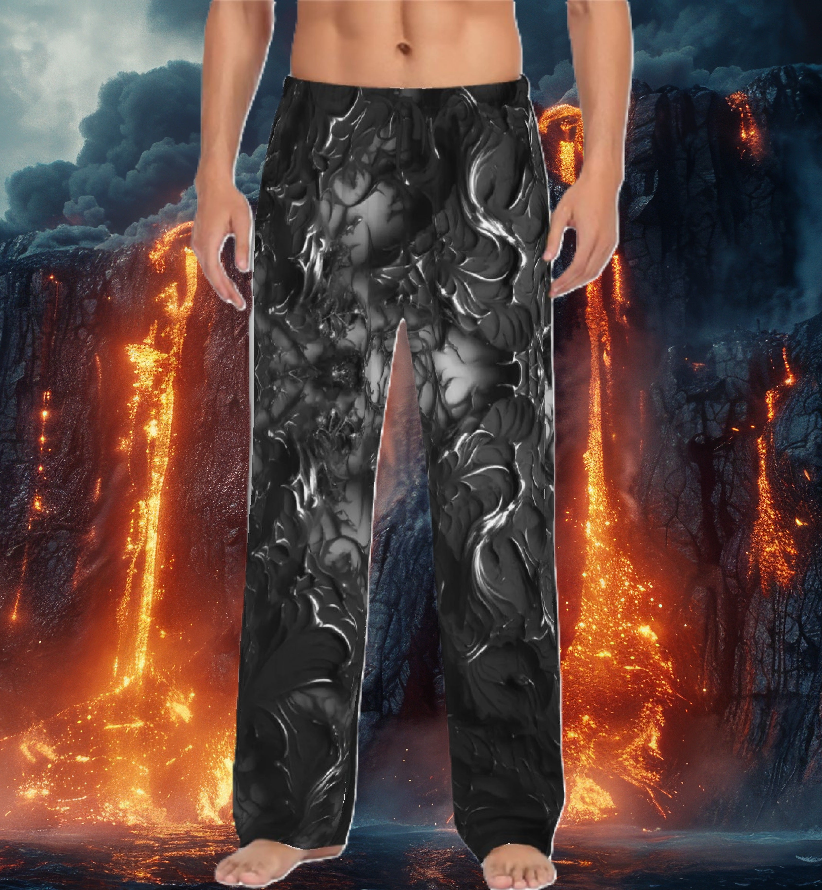Fractal Volcano Glass Pants
