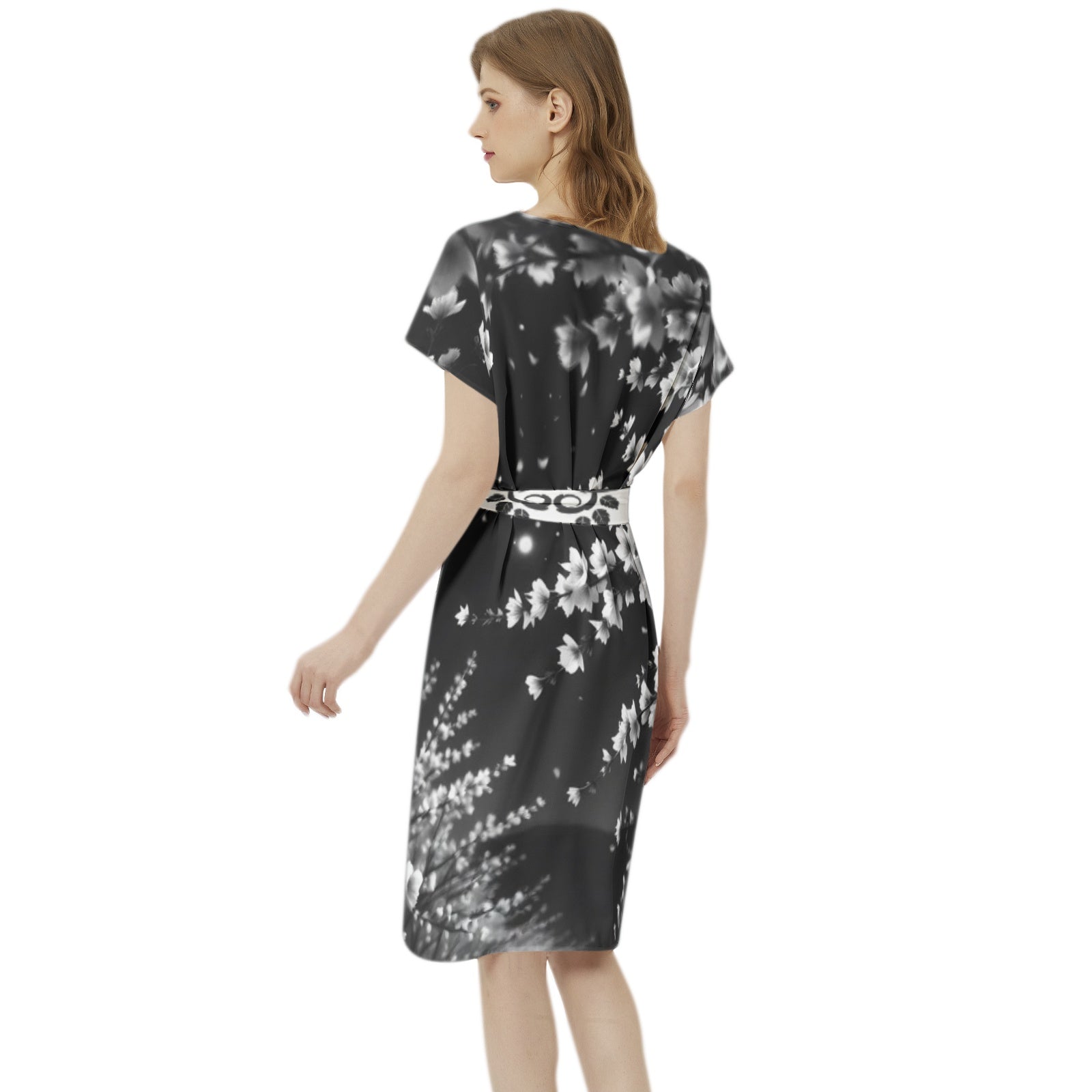 Fractal Flower Splash Dress... with Belt