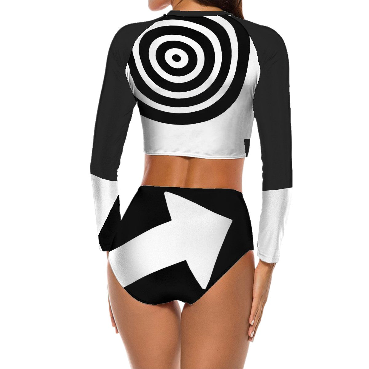 Cupid Style Long Sleeve Two Piece Swimsuit